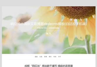 響應(yīng)式小清新文章博客織夢(mèng)dedecms模板(自適應(yīng)手機(jī)